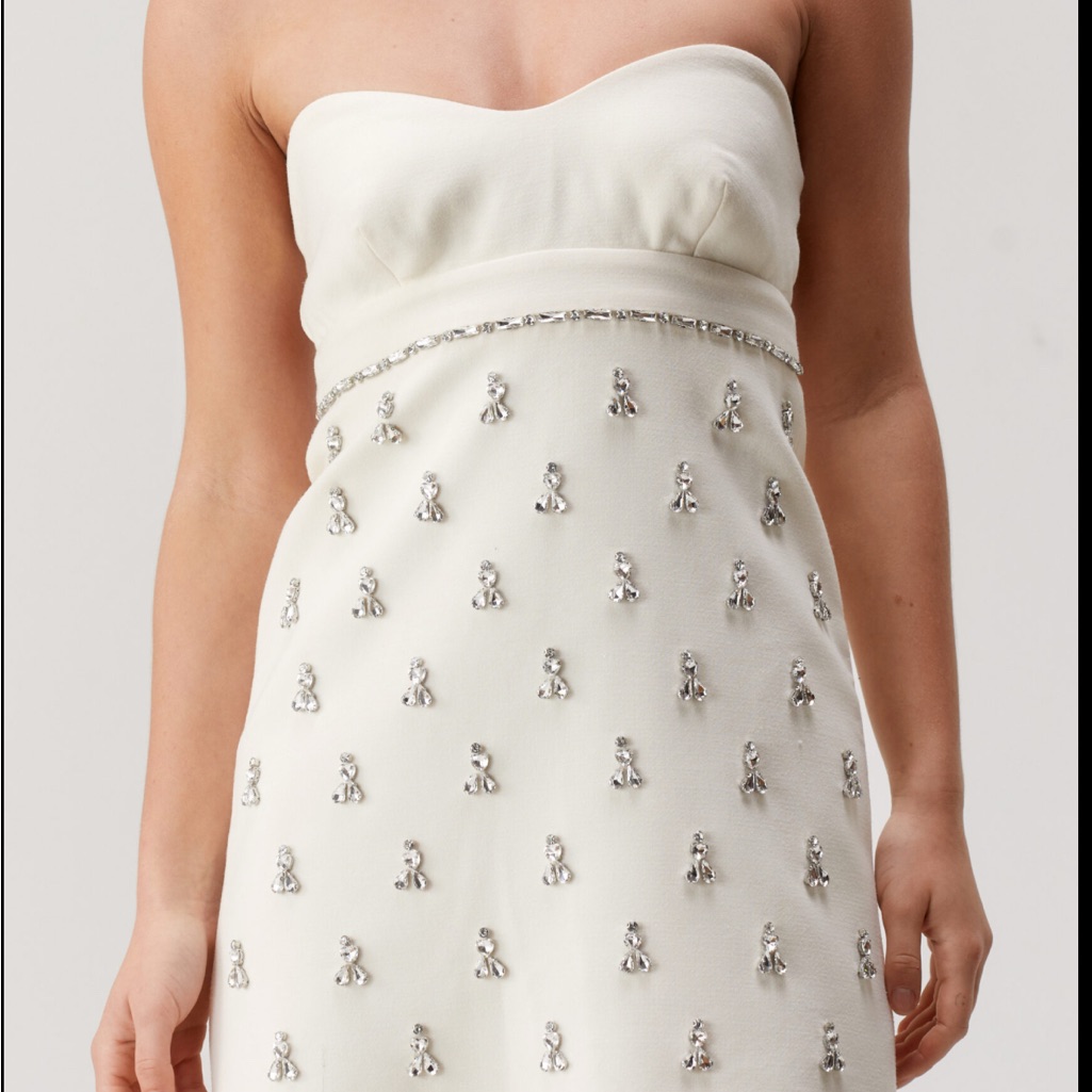 Nasty Gal Strapless Ivory Mini Dress Perfect For Graduation Day